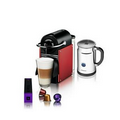 Nespresso Pixie Automatic Espresso Machine with Aeroccino Milk Frother Dark Red